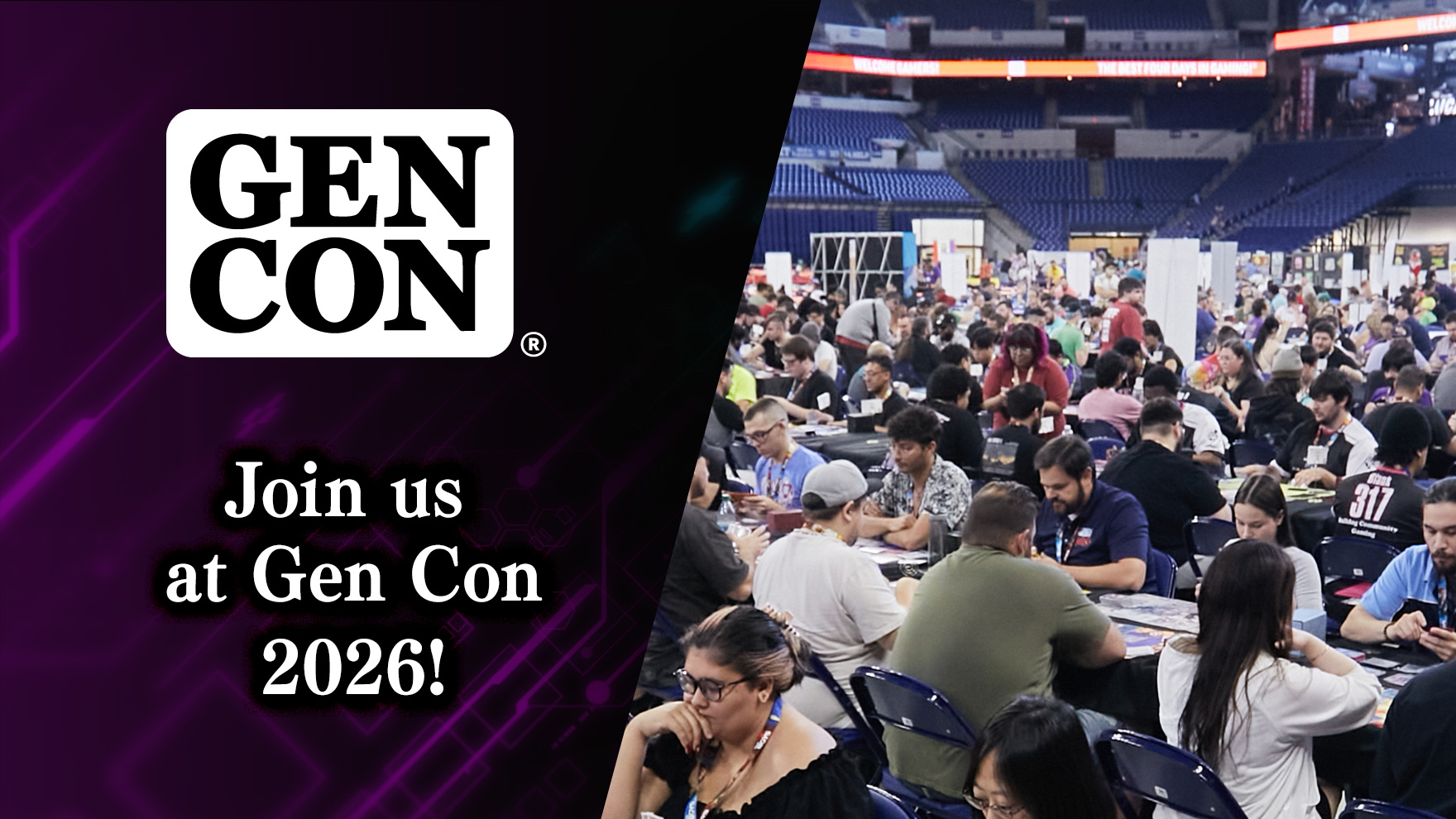 Banner resmi Gen Con 2026 Dragon Ball Super Card Game Fusion World