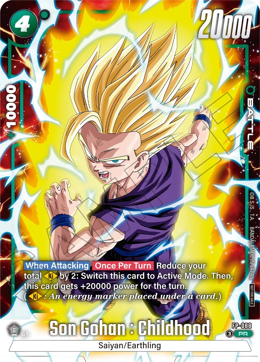 Bandai Rilis Errata Kartu FP-088 Son Gohan: Childhood untuk Tournament Pack 11