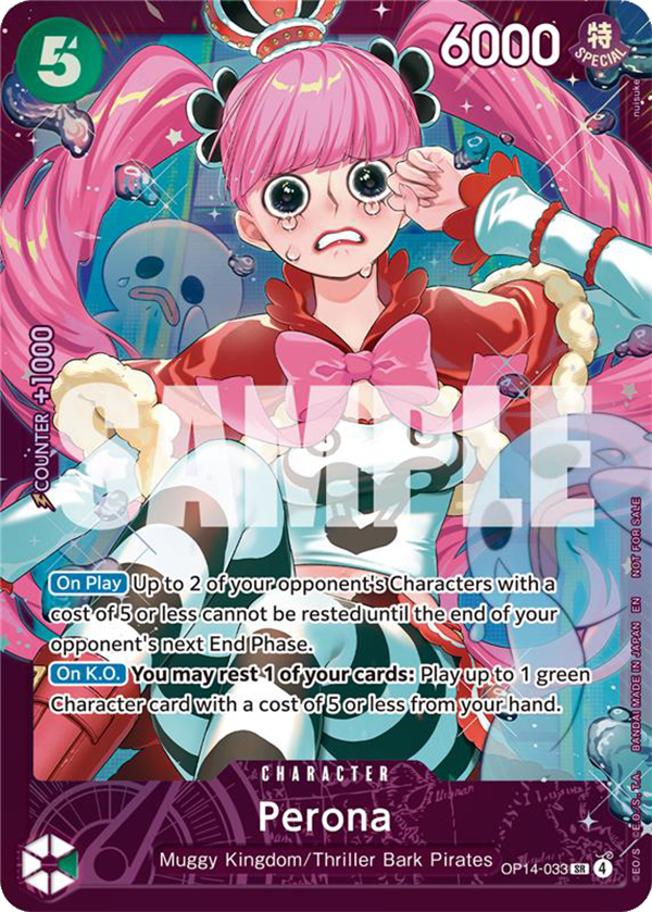 OP14-033 Perona, kartu promo untuk Top 4 Extra Grand Battle Mei 2026