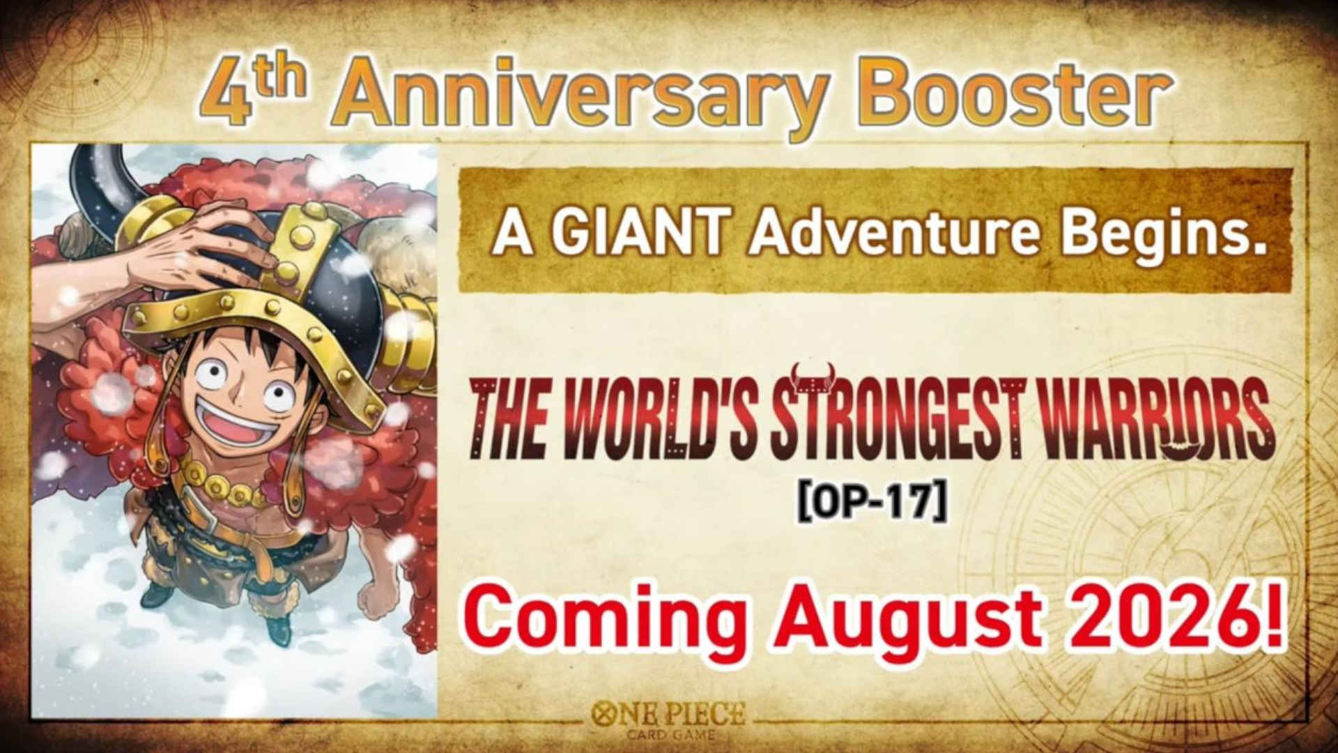 OP-17 The World's Strongest Warriors Jadi Set Pertama Rilis Serempak Sedunia
