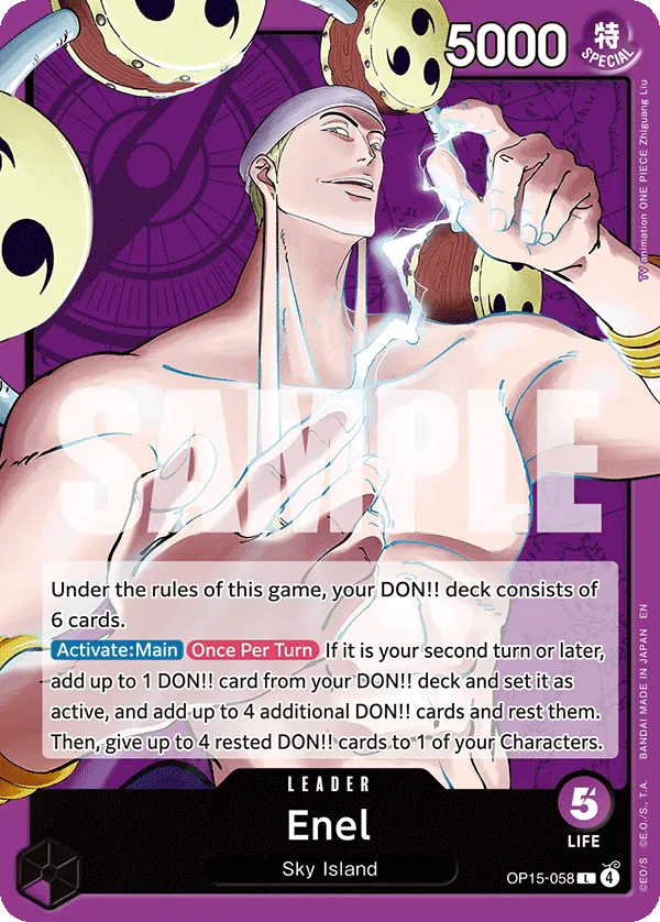 Enel OP15-058 Purple Leader card
