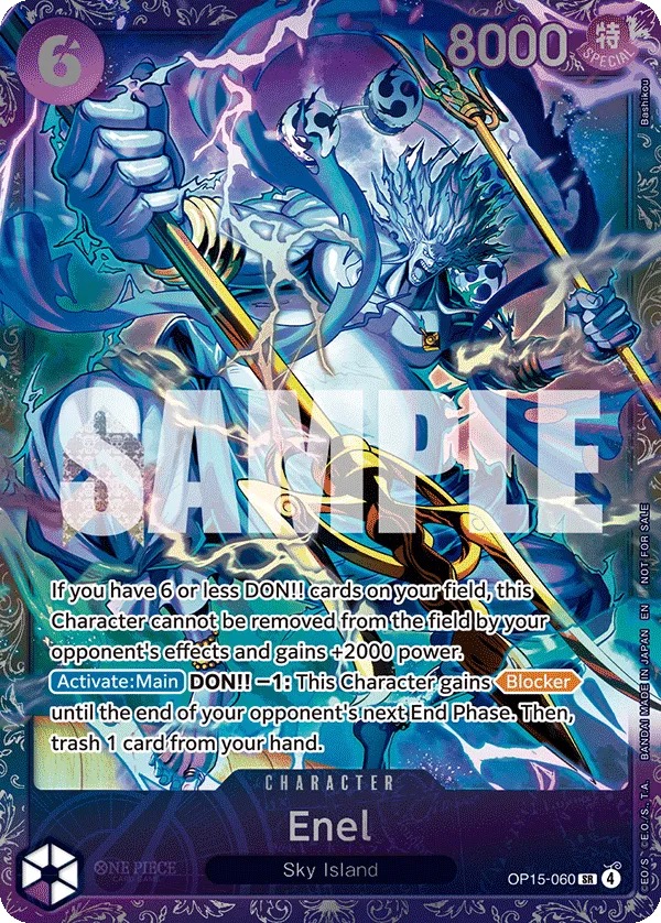 Kartu promo Alt-Art Enel OP15-060 hadiah Top 8 Treasure Cup Mei 2026