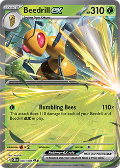 Kartu Beedrill ex dari set Chaos Rising