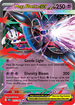 Kartu Mega Floette ex dari set Chaos Rising