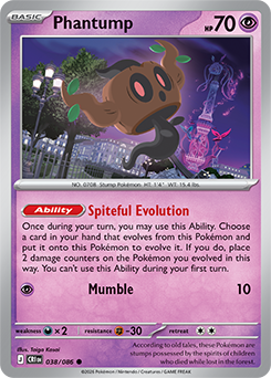 Kartu Phantump dengan Ability Spiteful Evolution