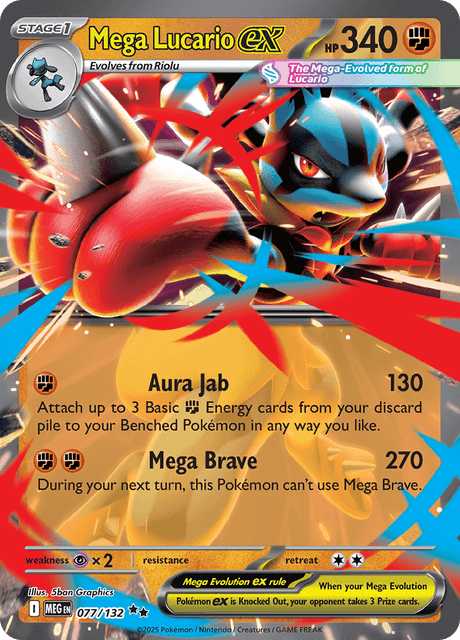 Mega Lucario ex dari set Mega Evolution