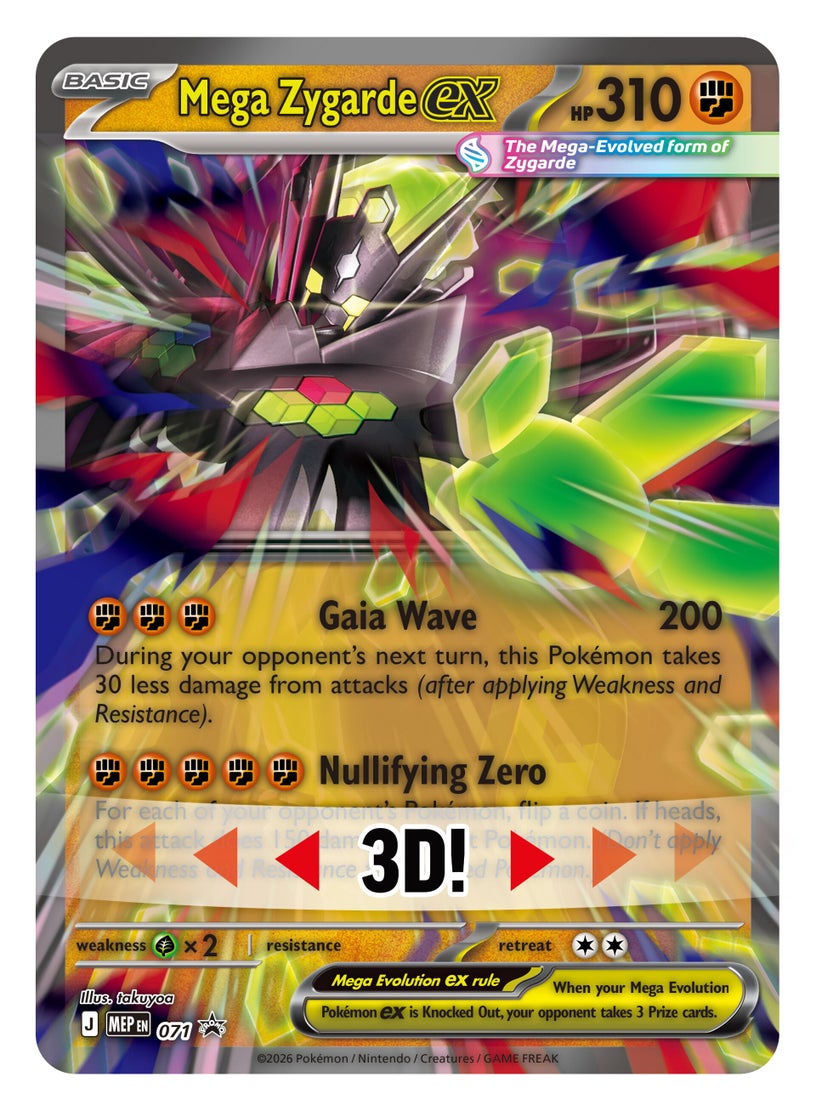 Kartu lenticular oversized Mega Zygarde ex